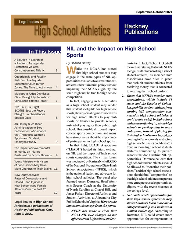 Sample Issue of Journal of NCAA Compliance